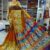 Hand painting Multi coloured bisnupuri katan silk saree with excellent kantha work