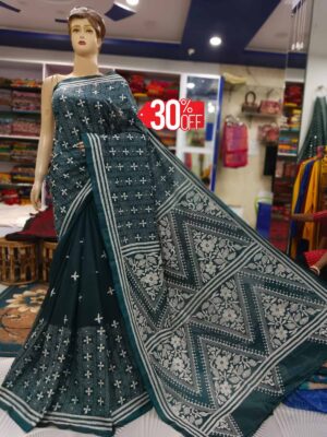 Premium quality kantha stitch saree-9